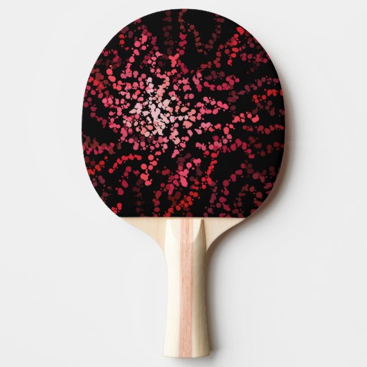 Abstract Splatter Dots Of Pinks And Reds Pattern Tafeltennisbatje (Voorkant)