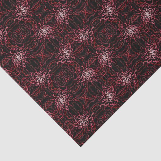 Abstract Splatter Dots Of Pinks And Reds Pattern Tissuepapier (Detail)