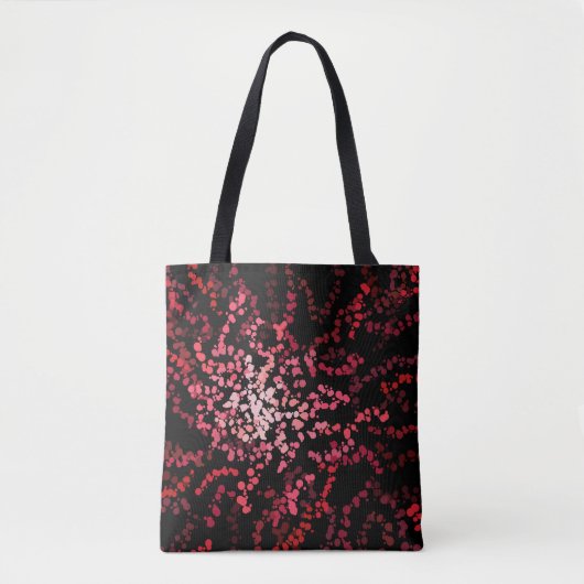 Abstract Splatter Dots Of Pinks And Reds Pattern Tote Bag (Voorkant)
