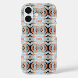 Abstract Split Ends-patroon en zachte pastelkleure iPhone 16 Hoesje