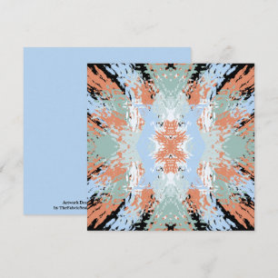 Abstract Split Ends-patroon en zachte pastelkleure Kaart