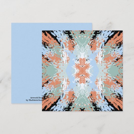 Abstract Split Ends-patroon en zachte pastelkleure Kaart (Voorkant / Achterkant)
