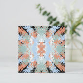 Abstract Split Ends-patroon en zachte pastelkleure Kaart (Staand voorkant)