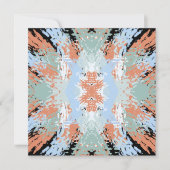Abstract Split Ends-patroon en zachte pastelkleure Kaart (Voorkant)