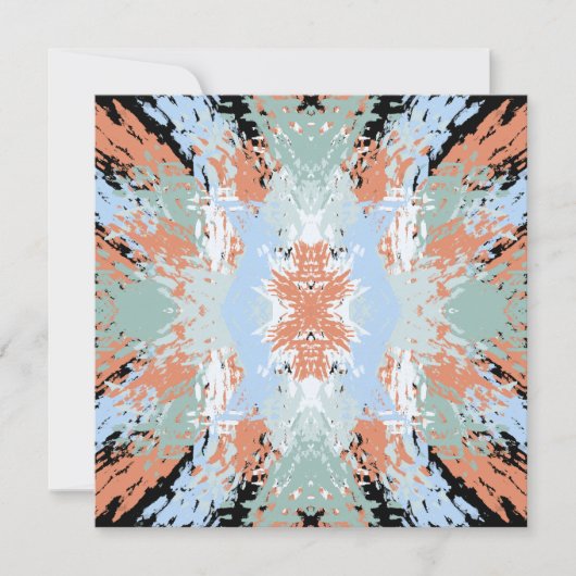 Abstract Split Ends-patroon en zachte pastelkleure Kaart (Voorkant)