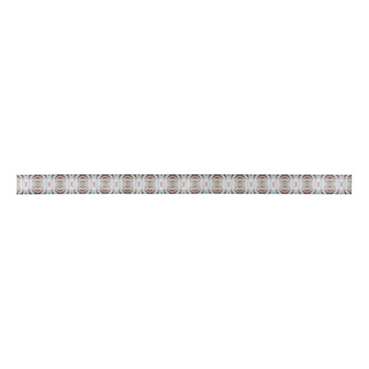 Abstract Split Ends-patroon en zachte pastelkleure Satijnen Lint (Voorkant)