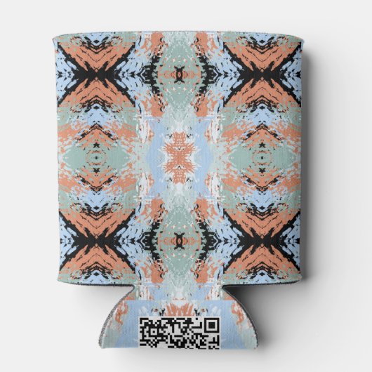 Abstract Split Ends Pattern And Soft Pastels Blikjeskoeler (Achterkant)