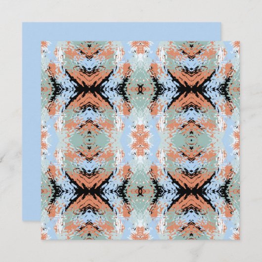 Abstract Split Ends Pattern And Soft Pastels Kaart (Voorkant / Achterkant)