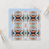 Abstract Split Ends Pattern And Soft Pastels Kaart (Voorkant / Achterkant in situ)