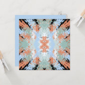 Abstract Split Ends Pattern And Soft Pastels Kaart (Voorkant / Achterkant in situ)
