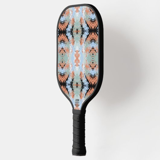 Abstract Split Ends Pattern And Soft Pastels Pickleball Paddle (Links)