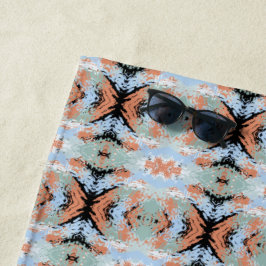 Abstract Split Ends Pattern And Soft Pastels Strandlaken