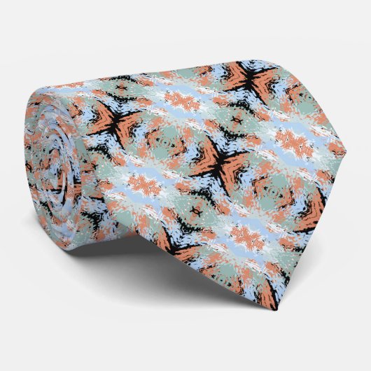 Abstract Split Ends Pattern With Pastel Colors Art Stropdas (Opgerold)