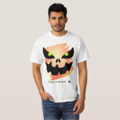 Abstract Spooky Jack o'Lantern Face Halloween T-shirt (Voorkant volledig)