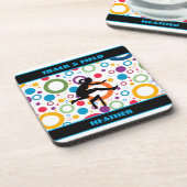 Abstract spoor en veld bier onderzetter (Linkerzijde)