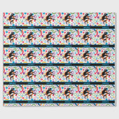 Abstract spoor en veld cadeaupapier (Vlak)