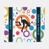 Abstract spoor en veld fleece deken (Voorkant (Horizontaal))