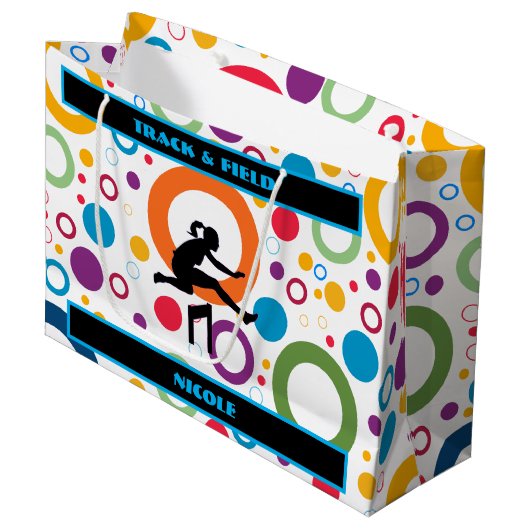 Abstract spoor en veld groot cadeauzakje (Voorkant Gekanteld)