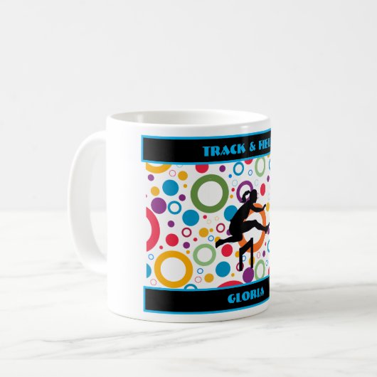 Abstract spoor en veld koffiemok (Voorkant links)