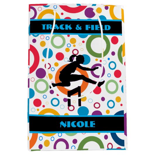 Abstract spoor en veld medium cadeauzakje (Voorkant)