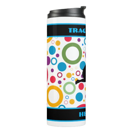 Abstract spoor en veld thermosbeker (Gedraaid links)