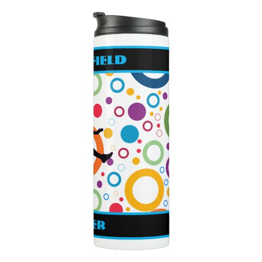 Abstract spoor en veld thermosbeker (Geroteerd rechts)