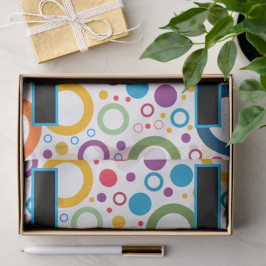 Abstract spoor en veld tissuepapier (Geschenk)