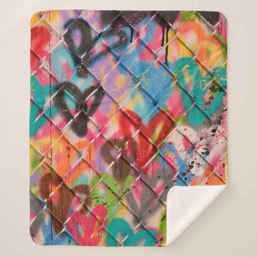 Abstract Spray Paint Texture Backgroundart,street, Sherpa Deken (Voorkant)