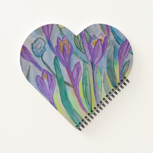 Abstract Spring Crocus Heart Notitieboek (Achterkant)