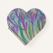 Abstract Spring Crocus Heart Notitieboek (Voorkant)