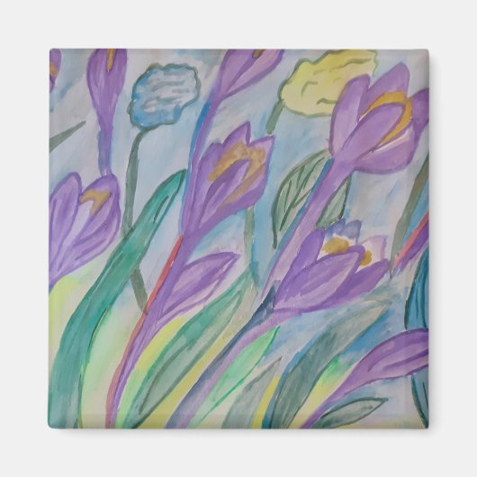 Abstract Spring Crocus Magnet (Voorkant)