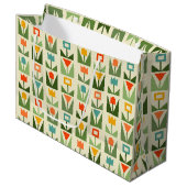 Abstract Spring Flowers Large Gift Bag Groot Cadeauzakje (Voorkant Gekanteld)