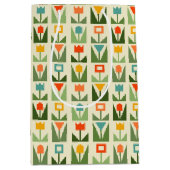 Abstract Spring Flowers Medium Cadeauzakje (Voorkant)