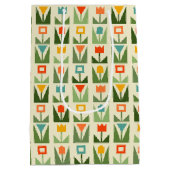 Abstract Spring Flowers Medium Cadeauzakje (Achterkant)