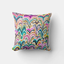 Abstract Sprouting Patroon voor Bright Waterverf Kussen