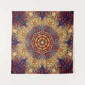 Abstract square background. Symmetric round decora Wandkleed (Voorkant (horizontaal))
