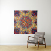 Abstract square background. Symmetric round decora Wandkleed (In Situ (horizontaal))