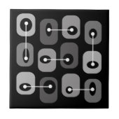 Abstract Squishy Cubes Black Silver Tegeltje (Voorkant)
