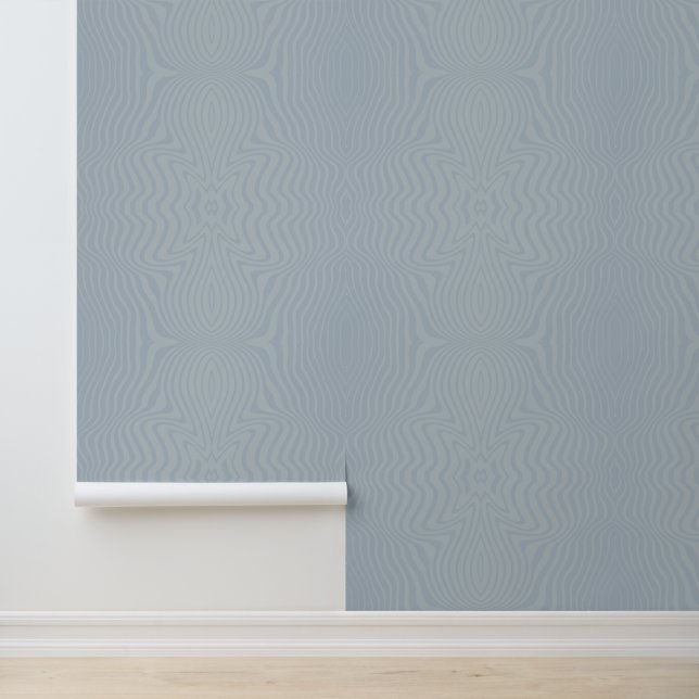 Abstract staal blauw gestreepte patroon behang (Applicatie)