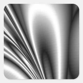 Abstract staal golven Metallic look Vierkante Sticker