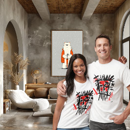 Abstract stadsgezicht - Bold Red & Black Street Ar T-shirt