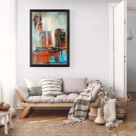 Abstract stadsgezicht  perfect poster