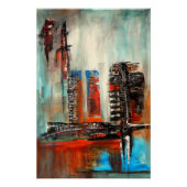 Abstract stadslandschap perfect poster (Voorkant)