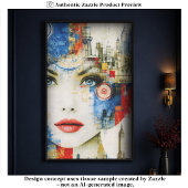 Abstract Stadslandschap Vrouw Collage FS7L Decoupa Tissuepapier