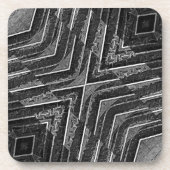 Abstract stalen modern patroon bier onderzetter (Voorkant)