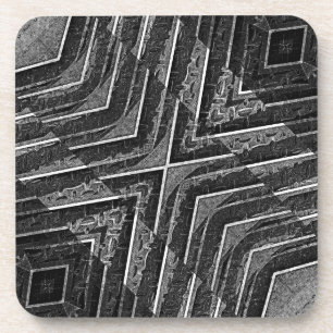 Abstract stalen modern patroon bier onderzetter