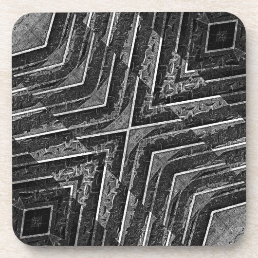 Abstract stalen modern patroon bier onderzetter (Voorkant)