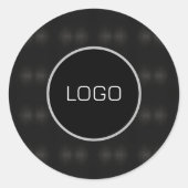 Abstract stalen patroon ronde sticker (Voorkant)