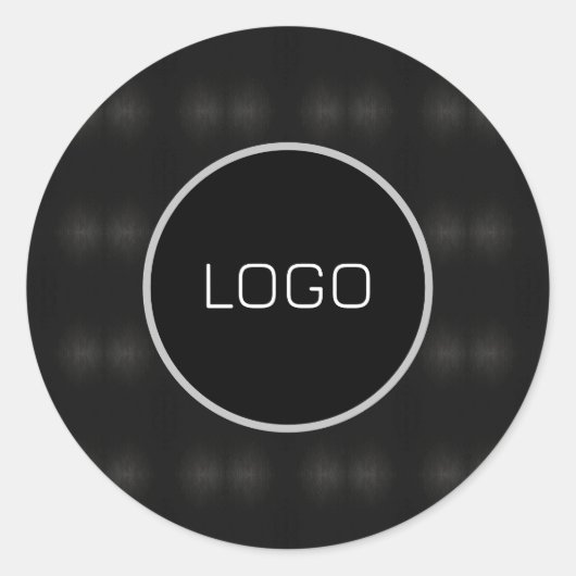 Abstract stalen patroon ronde sticker (Voorkant)