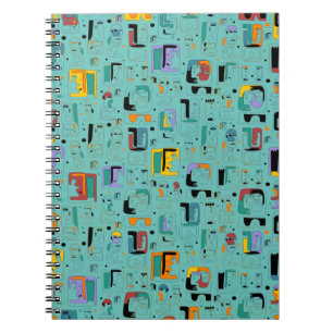 Abstract stam maya oude gezichten patroon 1 notitieboek